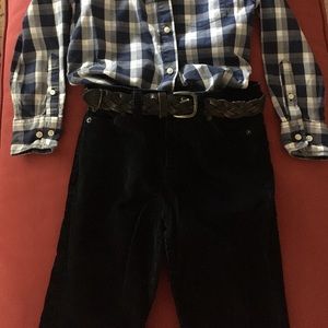 Crew cuts black corduroy pants